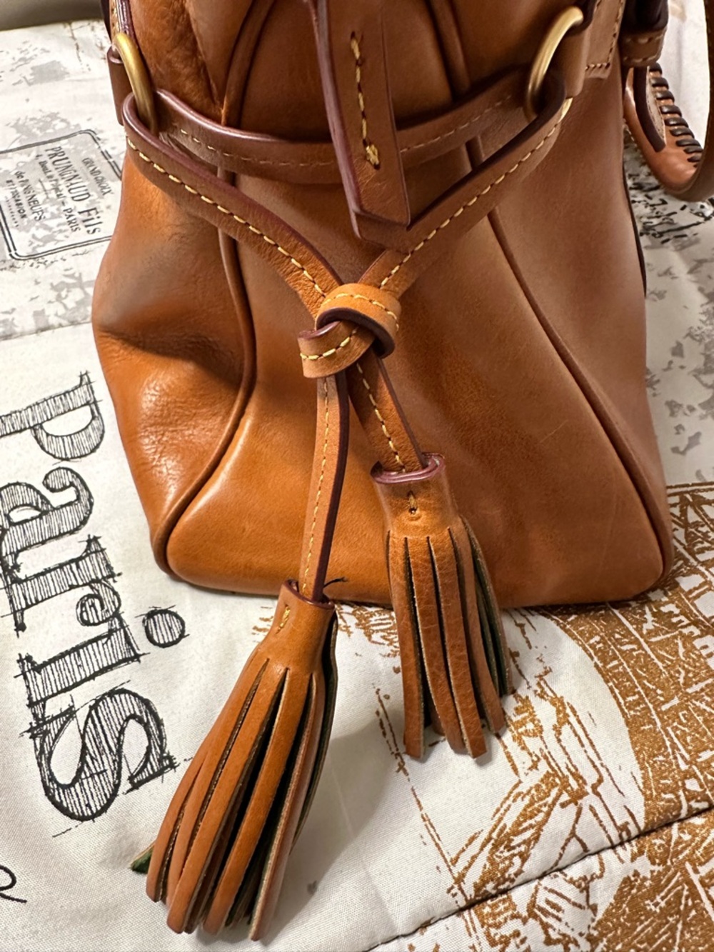 Dooney & Bourke Large Domed Leather Satchel - Picture 12 of 16